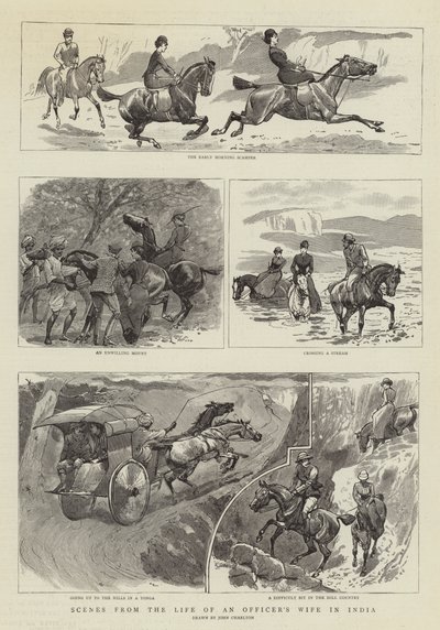 Escenas de la vida de la esposa de un oficial en la India de John Charlton